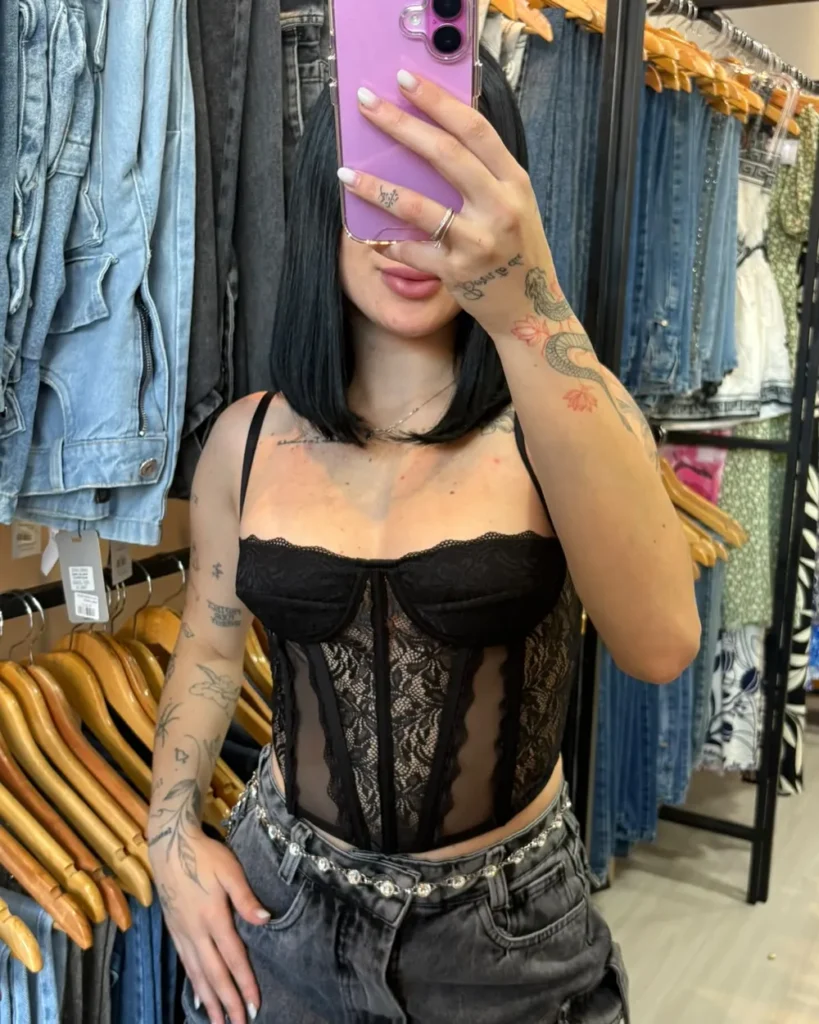 Corset de Renda com Bojo