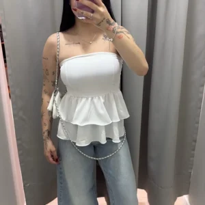 Blusa Tomara que Caia com Babado